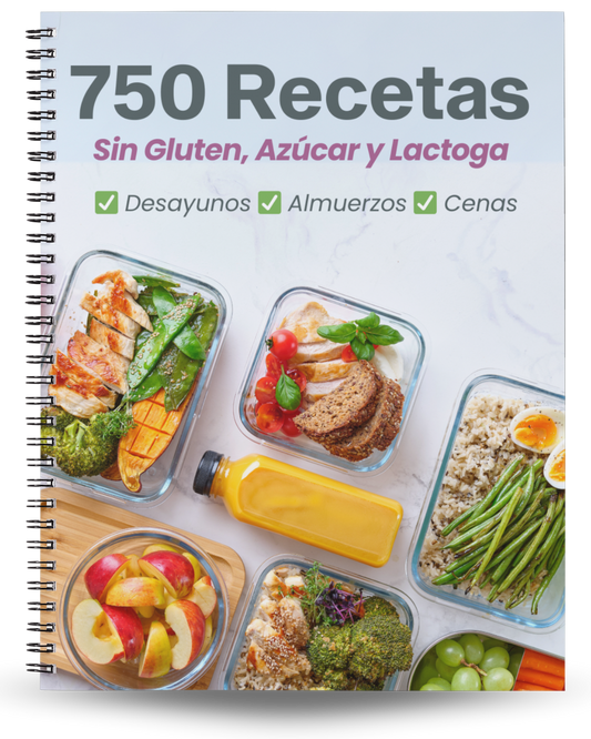 750 Almuerzos, Cenas y Desayunos Sin TACC, Sin Azucar y Lactosa