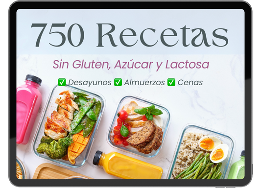 750 Almuerzos, Cenas y Desayunos Sin TACC, Sin Azucar y Lactosa