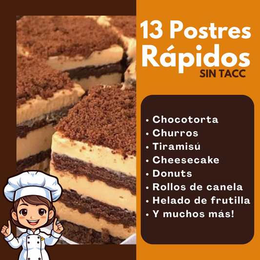 13 Postres Rápidos Sin TACC